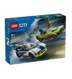 LEGO CITY 60415 LA COURSE POURSUITE ENTRE LA VOITURE DE POLICE ET LA SUPER VOITURE