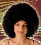 PERRUQUE BIG AFRO NOIRE 200GR ADULTE - FUNKY, DISCO - ACCESSOIRE FETE