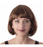 PERRUQUE CABARET COURTE CHATAIN FEMME - ACCESSOIRE DEGUISEMENT