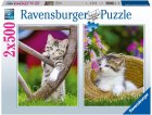 2 PUZZLES LES CHATONS A LA CAMPAGNE 500 PIECES - CHAT - COLLECTION ANIMAL - RAVENSBURGER - 172696