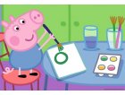 2 PUZZLES PEPPA PIG : PEPPA LE COCHON A L'ECOLE ET FAIT DE LA PEINTURE 24 PIECES - RAVENSBURGER - 090990