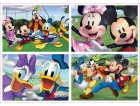 4 PUZZLES ENFANT DISNEY : MICKEY PLUTO DINGO MINNIE ET DONALD 20 - 30 - 60 - 80 PIECES - EDUCA - 18627