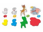 4 PUZZLES PROGRESSIFS DISNEY - BAMBI - 101 DALMATIENS - DUMBO 3 - 6 - 9 -12 PIECES - CLEMENTONI - 20806