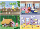 4 PUZZLES PROGRESSIFS PEPPA LE COCHON / PIG - EN FORET - EN VILLE - DANS LA CHAMPRE ET AU PARC 20 - 40 - 60 - 80 PIECES - EDUCA 18645