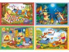 4 PUZZLES PROGRESSIFS WINNIE L'OURSON : DANS LA FORET - AU COIN DU FEU 12 - 16 - 20 - 24 PIECES - CLEMENTONI 21514