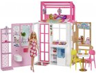 BARBIE LA MAISON TRANSPORTABLE + 17 ACCESSOIRES + 1 POUPEE MANNEQUIN - MATTEL - HCD48