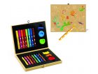 BOITE DE COULEURS POUR LES PETITS - DJECO - DJ09010 - MALLETTE COLORIAGE, DESSIN