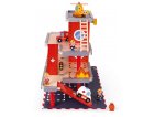 CASERNE DE POMPIERS EN BOIS + ACCESSOIRES - JANOD - 05717 - UNIVERS, FIGURINES