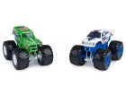 COFFRET 2 MONSTER JAM : GRAVE DIGGER ET RAZIN KANE - VEHICULE MINIATURE METAL VERT ET BLANC - SPIN MASTER