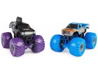 COFFRET 2 MONSTER JAM : MOWARK WORRIOR ET STONE CRUSHER - VEHICULE MINIATURE METAL NOIR BLEU - SPIN MASTER