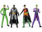 COFFRET 4 FIGURINES BATMAN 30 CM : BATMAN - ROBIN - LE JOKER - L'HOMME MYSTRE - SPIN MASTER