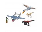 COFFRET ADRENALINE 3 DINOSAURES COMBAT ULTIME + 1 FIGURINE + 1 AVION - DINO - JURASSIC WORLD - MATTEL GWP73
