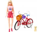 COFFRET BARBIE BICYCLETTE VELO GLAMOUR ET POUPEE MANNEQUIN + 10 ACCESSOIRES - MATTEL - HWJ00