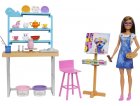 COFFRET BARBIE ET L'ATELIER DE PEINTURE AVEC POUPEE BARBIE + ACCESSOIRES - 26 PIECES - POUPEE MANNEQUIN - MATTEL - HCM85