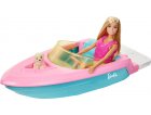 COFFRET BARBIE : LE HORS BORD + POUPEE MANNEQUIN + CHIEN + 3 ACCESSOIRES - BATEAU - MATTEL - GRG30