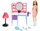 COFFRET BARBIE SALON DE COIFFURE ET POUPEE MANNEQUIN + 16 ACCESSOIRES - MATTEL - HKV00