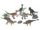 COFFRET DE 6 DINOSAURES + 3 ACCESSOIRES - FIGURINE - ANIMAUX PREHISTORIQUE - DINO