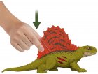 COFFRET DINOSAURE EXTREME DAMAGE DIMETRODON - DINO ARTICULE VERT 19 CM - JURASSIC WORLD - MATTEL