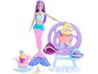 COFFRET DREAMTOPIA BARBIE SIRENE BASYSITTER AVEC BEBE SIRENE + 3 ANIMAUX MARINS + MANEGE - POUPEE MANNEQUIN - MATTEL - HLC30