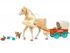 COFFRET SPIRIT : JUMENT CHICA LINDA ET SA PETITE CARRIOLE - CHEVAL 20 CM + LAPIN + ACCESSOIRES - MATTEL