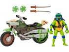 COFFRET TORTUES NINJA MOTO DE COMBAT + FIGURINE LEONARDO 12 CM + 4 ACCESSOIRES -  TMNT - TURTLES MUTANT MAYHEM - GIOCHI PREZIOSI