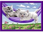 CREART CHATONS DANS LE HAMAC 24x18CM - NUMERO D'ART ANIMAUX - RAVENSBURGER - 28482 - PEINTURE