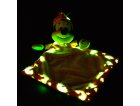 DOUDOU PLAT PHOSPHORESCENT MINNIE LA SOURIS - PELUCHE DISNEY AVEC MOUCHOIR ROSE - NICOTOY