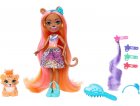 ENCHANTIMALS GLAM PARTY POUPEE CHARISSE CHEETAH ET GUEPARD GRINSY - FIGURINE 15 CM - ANIMAL - MATTEL HNV30
