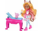 ENCHANTIMALS LE CABINET DU DOCTEUR CHAT : POUPEE + 2 ANIMAUX + 12 ACCESSOIRES - MATTEL - HLH22