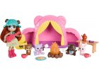 ENCHANTIMALS LE CAMPING : POUPEE OURS BILOXI ET TRAIL - 12 PIECES - MATTEL - HTW71