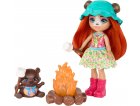 ENCHANTIMALS LE CAMPING : POUPEE OURS BILOXI ET TRAIL - 12 PIECES - MATTEL - HTW71
