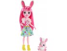 ENCHANTIMALS POUPEE BREE BUNNY ET TWIST LE LAPIN - FIGURINE 15 CM - ANIMAL - MATTEL FXM73