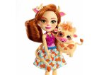 ENCHANTIMALS POUPEE CAILET COW ET CURDLE LA VACHE - FIGURINE 15 CM - ANIMAL - MATTEL FXM77