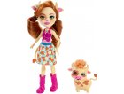 ENCHANTIMALS POUPEE CAILET COW ET CURDLE LA VACHE - FIGURINE 15 CM - ANIMAL - MATTEL FXM77