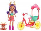 ENCHANTIMALS POUPEE DANESSA DEER AVEC VELO ET SPRINT - FIGURINE 15 CM - ANIMAL BICHE - MATTEL GJX30