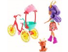 ENCHANTIMALS POUPEE DANESSA DEER AVEC VELO ET SPRINT - FIGURINE 15 CM - ANIMAL BICHE - MATTEL GJX30