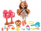 ENCHANTIMALS POUPEE LACEY LION ET MANESY AVEC SALON DE COIFFURE - FIGURINE 15 CM - ANIMAL DE LA JUNGLE - MATTEL GTM29