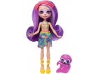 ENCHANTIMALS SUNSHINE BEACH POUPEE SABINDRA SLOTH ET TANG PARESSEUX - FIGURINE 15 CM - ANIMAL - MATTEL HRX82