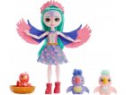 ENCHANTIMALS TROPIC FAMILLE DE FILIA OISEAU - POUPEE - 3 OISEAUX AVEC ACCESSOIRES - FIGURINE 15 CM + ANIMAL - MATTEL HKN15