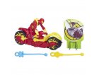 IRON-SPIDER AVEC SA MOTO LANCE-TOILE - SPIDERMAN WEB SLINGERS - SPIDER-MAN - HASBRO - B2660