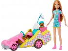 KART DE COURSE DE BARBIE + STACIE + 2 ACCESSOIRES - 1 POUPEE - VOITURE - MATTEL - HRM08 - VEHICULE