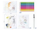 KIT PEINTURE AQUA ART LICORNE 3 TABLEAUX METALLISES - MAPED CREATIV - 907048 - AQUARELLE