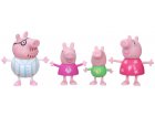 LA FAMILLE PEPPA PIG - 4 FIGURINES : PEPPA LE COCHON MAMAN ET PAPA PIG ET GEORGES - COLLECTION L'HEURE DU DODO - HASBRO