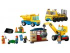 LEGO CITY 60391 LES CAMIONS DE CHANTIER ET LA GRUE A BOULE DE DEMOLITION