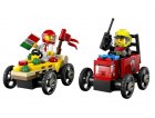LEGO CITY 60458 PACK DE BOLIDES DE COURSE : CAMION DE PIZZA CONTRE CAMION DE POMPIERS
