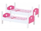 LITS SUPERPOSES EN BOIS POUPON COEUR ROSE - LIT DOUBLE, JUMEAUX POUPEE - MOBILIER, ACCESSOIRE