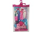 MATTEL - HBV36 - HABIT BARBIE - ACCESSOIRE POUPEE - ROBE BLEUE ET ROSE + SAC A MAIN + CLAQUETTE - VETEMENT POUPEE