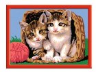 NUMERO D'ART CHATONS DANS UNE CORBEILLE - RAVENSBURGER - 28614 - PEINTURE