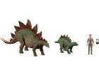 PACK JURASSIC WORLD : DR. SARAH HARDING + STEGOSAURUS - 2 DINOSAURES + 1 FIGURINE - DINO - MATTEL HHK91