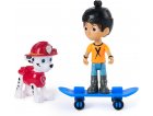 PAT PATROUILLE DANNY ET SON SKATE ET CHIEN MARCUS - 2 FIGURINES - PAW PATROL - SPIN MASTER 20148184